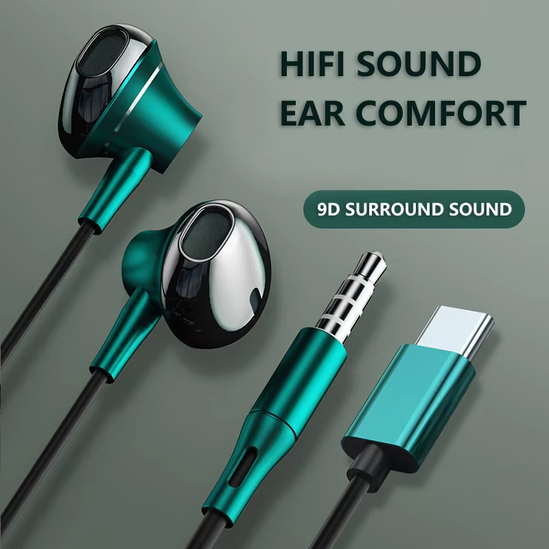 Audiophile Headphone Wired - 9D basse stéréo Type C et
